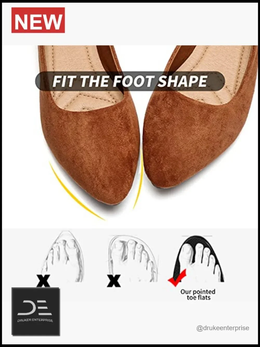 Suede Pointed Toe Slip On Casual Ballet Flats Dress Shoes